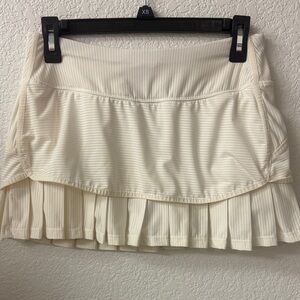 Cream Pleated Tennis Skirt